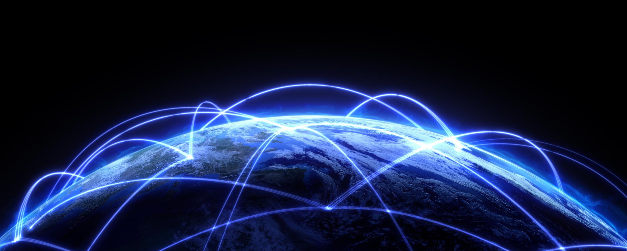 抽象地球和互联网连接